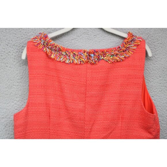 Talbots Orange Clay Tweed Sleeveless Dress-Size 16-Pockets-Lined-Office - Picture 11 of 12